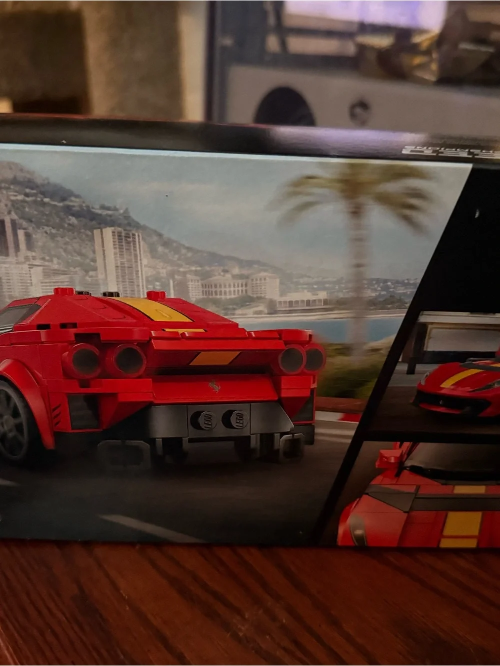 Lego Red and Yellow Ferrari 812 Race Car Building Set